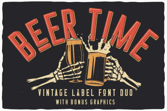 Beer Time Font: A Bold Vintage Style for Creative Projects