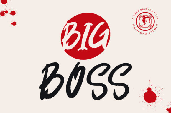 Big Boss Font: A Bold and Brushed Display Font for Modern Branding