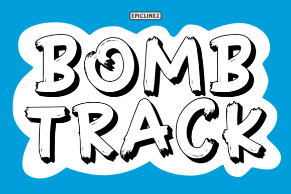 Bomb Track: A Bold Display Font for Strategic Creativity